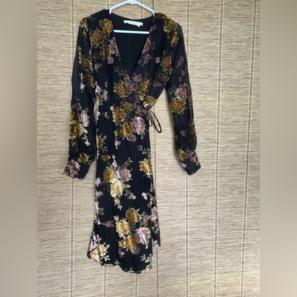 ASTR the Label women’s wrap Floral Long Sleeve Dress - medium